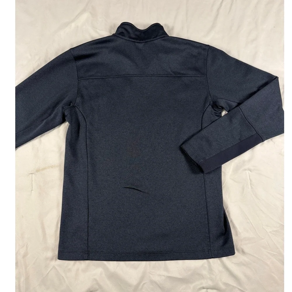 The North Face Mens Quarter Zip‎ Pullover Navy Blue Heather Fleece Small S